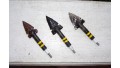 3 Obsidian Arrowheads for Modern Arrows (115 grains) SOLD